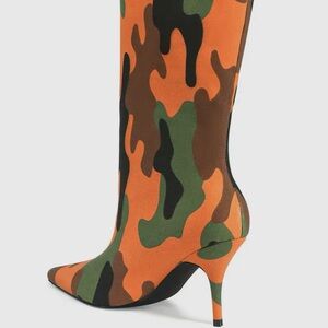 Camouflage High Heel Boots
